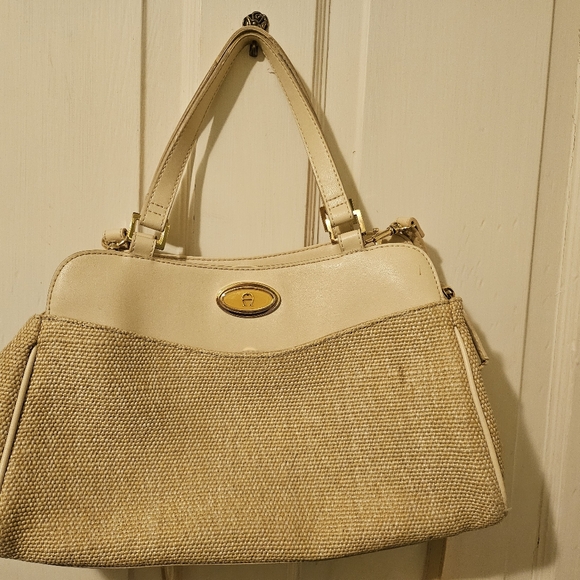 Etienne Aigner Cream and Tan Tweed Women's Bag - Picture 11 of 12